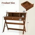 thumbnail image 3 of Gymax Home Office Desk w/ 3 Drawers Built-in Monitor Stand Storage Writing Desk, 3 of 10