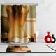 thumbnail image 2 of Cortina de ducha de tela extra larga para baño con 12 ganchos, resistente al agua, con estampado de personas Sexy lady, 2 of 6