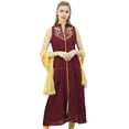 thumbnail image 7 of Atasi Women's Rayon Indian Ethnic Embroidered Maroon Suit With Dupatta Set-16, 7 of 7