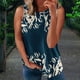 thumbnail image 2 of Moda Mujer Causal Cuello Redondo Impresión Blusa Sin Mangas Camiseta Verano Tank Tops Fridja ghk2276, 2 of 4