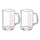 thumbnail image 2 of Taza medidora de vidrio transparente, jarra medidora de líquido, cristalería y boquilla para beber, jarras de vidrio para café expreso para cocina Rojo BLESIY Tazas medidoras, 2 of 8