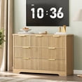 thumbnail image 1 of Commode Cannelée à 7 Tiroirs avec Poignées en Métal, Organisateur de Rangement Moderne pour Chambre et Meuble Télé pour Rangement de Vêtements de Garde-Robe, 1 of 8