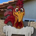 thumbnail image 2 of Cerca de Cabeza de Animal de Pollo, Decoración Artística de Patio, Decoración de Valla Al Aire Libre, 2 of 6