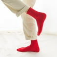 thumbnail image 4 of D-GROEE 5Pairs Animal Year Red Socks Attractive Bright Color Acrylic Fiber Breathable Middle Socks for Families, 4 of 7