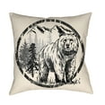 thumbnail image 1 of Artistic Weavers Lodge Cabin Bear Pillow Poly Filled 18' x 18', 1 of 7
