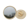 thumbnail image 1 of Broche de oro metálico circular Unbranded Nubes y niebla, 1 of 3