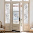 thumbnail image 2 of White Marble Window Privacy Film, Modern Geometric Abstract Minimalist Crack Static Cling UV Sun Blocking Heat Control Window Tint, Non-Adhesive One Way Windows Privacy Cover 17.7''x78.7'', 2 of 7