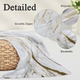 thumbnail image 6 of Marble White Gold King Size Pillow Cover, Pillowcase Protectors with Zipper, Breathable Decorative Throw Pillow Case Cover, Modern Abstract Geometric Pillow Shams for Couch Sofa 20x36Inch, 6 of 8