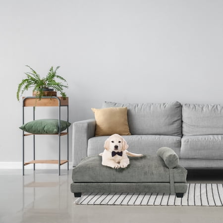 Club Nine Pets Milo Orthopedic Dog Bed  Large Steel