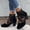 Black, variant on Women's Comfortable Non-Slip Lace Ankle Boots, Floral Embroidered Block Heel Booties, Durable Summer Shoes for Walking, Shopping Black 38