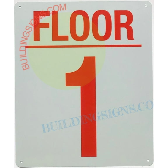 1 FLOOR SIGN (10x12,White,Aluminum) -ref21022