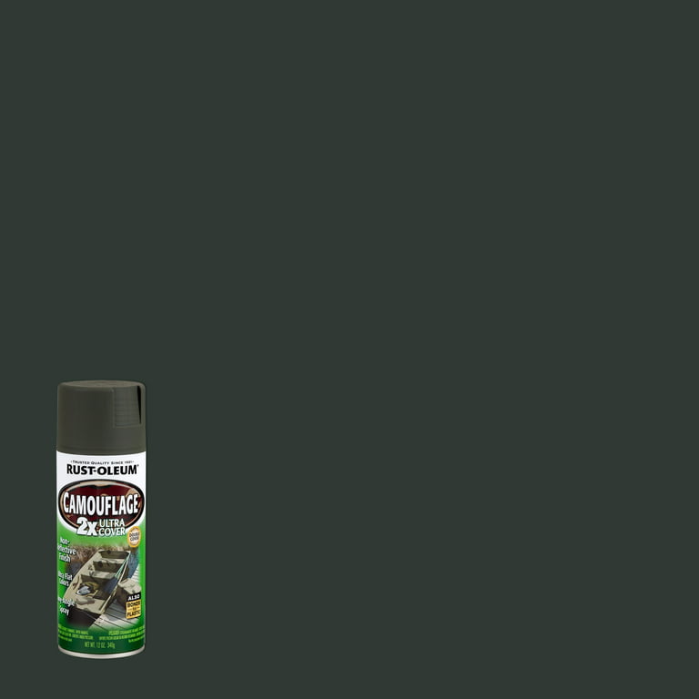 Rust-Oleum Camouflage 2X Ultra Cover 12 Oz. Flat Spray Paint, Deep Forest  Green - Dazey's Supply