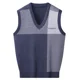 thumbnail image 2 of Suéteres de punto para hombre, cuello en V, ropa para hombre, chaleco sin mangas, chaleco estampado, tops coreanos de otoño e invierno de 2024, prendas de punto AX, 2 of 5