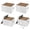 Natural-15 x 12 x 10 Inches, variant on Brown 15 x 12 x 10 Inches 4 Pack Wine Moving Boxes with Handle Kit Lid for Dish Glassware