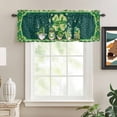 thumbnail image 2 of Kitchen Valances for Window, St. Patrick Day Lucky Word and Dwarf Light Filtering Rod Pocket Valance Curtain, Irish Green Shamrock Leaves Short Curtains Window Topper for Bedroom Living Room 42x12in, 2 of 9