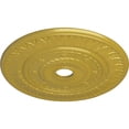 thumbnail image 3 of Ekena Millwork 26 3/4"OD x 3 5/8"ID x 1 1/8"P Leaf Ceiling Medallion (Fits Canopies up to 3 5/8"), Hand-Painted Rich Gold, 3 of 5