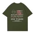 thumbnail image 5 of Short Sleeve Crewneck T Shirt with 250 Years We The People Semi Centenary 1776 2026 Print Loose Fit Casual Top for Women Men Dark Green XL, 5 of 5