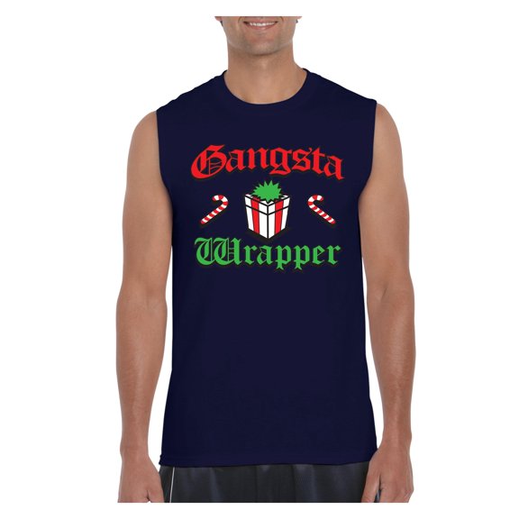 Men's Graphic T-Shirt Sleeveless - Christmas Wrapper
