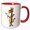 Red/White, variant on 3drose, Cute Funny Giraffe Drinking Martini Cartoon, 11oz Magic Transforming Mug