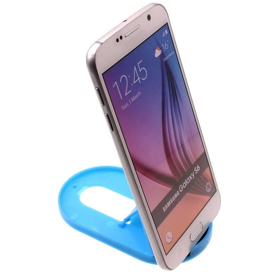 Blue Fold-up Stand for Samsung Galaxy A15/A14 5G Phones - Holder Travel Desktop Cradle Dock for Galaxy A15 5G/A14 5G