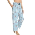 thumbnail image 2 of Uemuo Easter Rabbit Pattern Women's Wide Leg Palazzo Lounge Pants with Pockets Light Weight Loose Comfy Casual Pajama Pants-X-Large, 2 of 9
