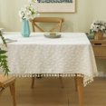 thumbnail image 5 of Nappe Pompon en Coton et Lin Pastoral,140*140cm, 5 of 5