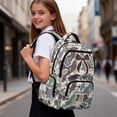thumbnail image 5 of Yspwyqan School Backpack for Teens Girls, Blue Grey Jungle Camo Bow Large School Backpack 17 Inch 600D, Fits 15.6 Laptop Lightweight Bag for Back to School, 5 of 7