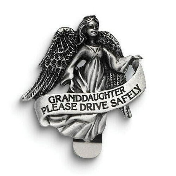 Cathedral Art (Abbey & CA Gift Granddaughter Drive Safely Auto Visor Clip, Silver