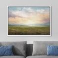 thumbnail image 3 of PixonSign Framed Canvas Print Wall Art Sunset Sky Rustic Grass Field Nature Wilderness Illustrations Fine Art Decorative Farmhouse/Country Relax/Calm/Cozy Multicolor Zen for Bedroom - 16"x24" White, 3 of 5