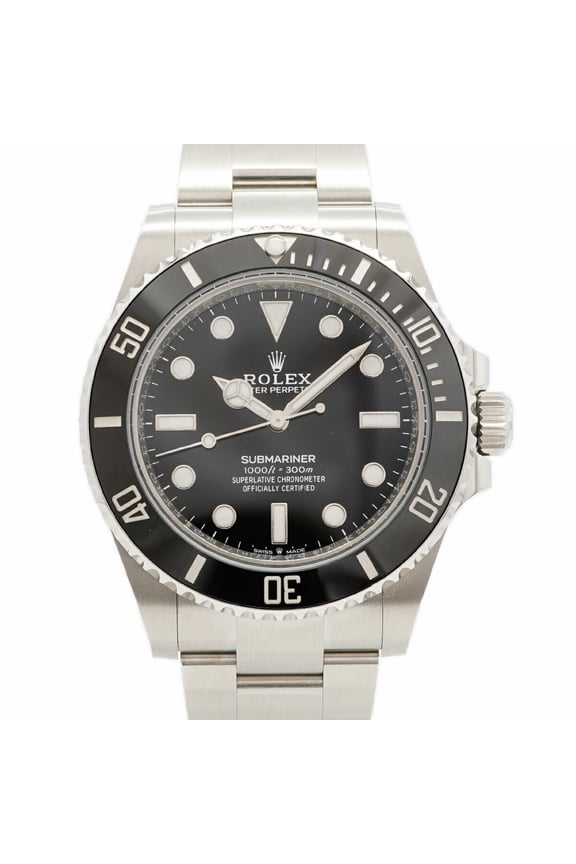 Pre-Owned Rolex Submariner No-Date 124060 Black Dial Men's Watch