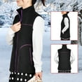thumbnail image 5 of Women's Lightweight Heated Vest Lychee Polar Fleece Waistcoat with USB Battery Pack (Black, S), 5 of 7