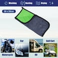thumbnail image 2 of Unique Bargains 2pcs Microfibre Car Drying Towel 30 x 30cm 600GSM Car Drying Cloth Window Cleaner Gray Green, 2 of 6
