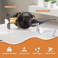 thumbnail image 2 of Oil Rubbed Bronze Door Lockset Hardware Keyed Alike Entry Entrance Door Lever Handles One Keyway (3 Pack), 2 of 7
