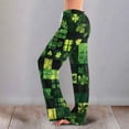 thumbnail image 5 of Fgvctg Womens Pajama Pants St. Patrick's Day Casual Sleepwear Wide Leg Pajamas Shamrock Clover Print High Waisted Pj Pant Stretch Spring Drawstring Lounge Pants Army Green S, 5 of 5
