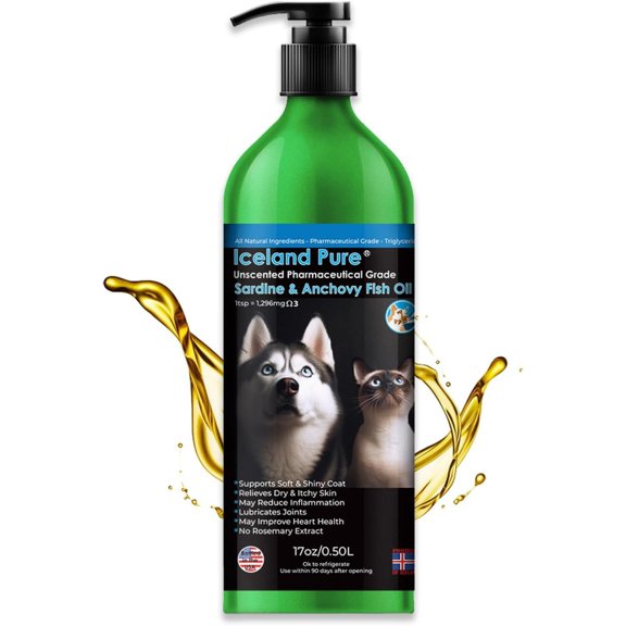 Iceland Pure Pharmaceutical Human Grade Sardine Anchovy Oil, Unscented, 17 Oz