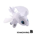 thumbnail image 2 of Peluche de dinosaurio domesticado de Furia Nocturna, Dragón Blanco y Negro, Desdentado, Furia Luminosa, 2 of 2