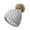 Gray*, variant on Wyobmus Womens Winter Knitted Beanie Hat With Faux Fur Pom Warm Knit Skull Cap Earmuffs Hat Gray*