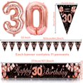 thumbnail image 3 of SPECOOL 30th Birthday Banner with Balloons for Celebration, Black Rose Gold, 3 of 8
