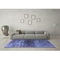 thumbnail image 3 of Ahgly Company Machine Washable Indoor Rectangle Oriental Blue Industrial Area Rugs, 5' x 7', 3 of 4