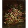 thumbnail image 2 of Adelheid Dietrich 15x17 Gold Ornate Wood Frame and Double Matted Museum Art Print Titled - Floral Still Life (1867), 2 of 4