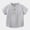 Gray, variant on Children'S Plaid Short Sleeved Henley Shirt, Breathable Cotton Blend, Stand Up Collar Design, Summer Daily Casual top Blue 90