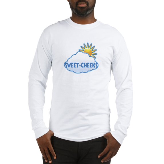 CafePress - Sweet Cheeks (Clouds) Long Sleeve T Shirt - Unisex Cotton Long Sleeve T-Shirt