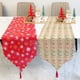 thumbnail image 1 of 2 suministros de decoración navideña, banderas de mesa con estampado de lino, adornos de decoración de mesa, manteles individuales, 1 of 5