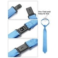 thumbnail image 4 of 3pcs Boys Pre-Tied Neckties & Pocket Square Set Adjustable Neck Strap Tie for Kids School, 4 of 7