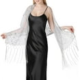 thumbnail image 2 of 1920s Shawls and Wraps for Evening Dresses Formal Cover Up Long Women Sequin Flapper Shawl for Cocktail Prom Wedding, 2 of 7