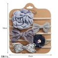 thumbnail image 2 of 5PCS Baby Headbands and Bows Hairbands Soft Nylon Elastics Handmade Girls Hair Accessories for Newborn Babies Infant Toddlers Kids, 2 of 5