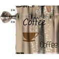 thumbnail image 6 of Coffee Kitchen Window Curtains Vanlance Modern Abstract Coffee House Cafe Decor Windows Curtain Valance for Kitchen Bedroom Bathroom Decor with Rod Pocket, One Panel 54X18 Inches, 6 of 6