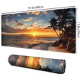 thumbnail image 6 of Gaming Mouse Pad XXL XL Large Mouse Pad Mat Long Extended Mousepad Desk Pad Non-Slip Rubber Mice Pads Stitched Edges Thin Pad (31.5x11.8x0.12 Inch)-Sunset Beach, 6 of 6