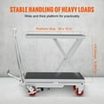 thumbnail image 3 of VEVOR Hydraulic Lift Table Cart 500 lbs Manual Scissor Lift Table 28.5" Gray, 3 of 9