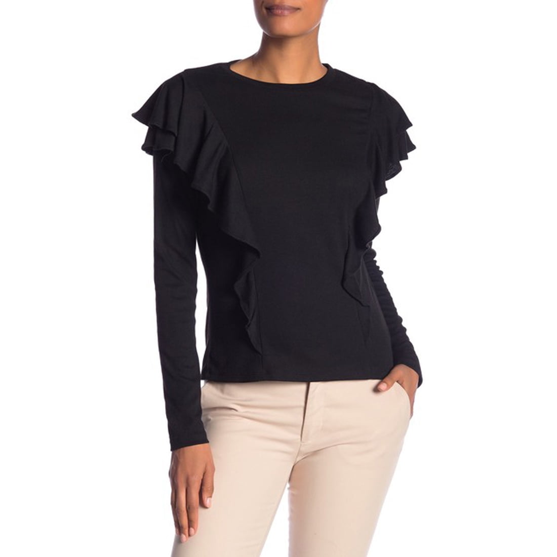 frilly black jumper